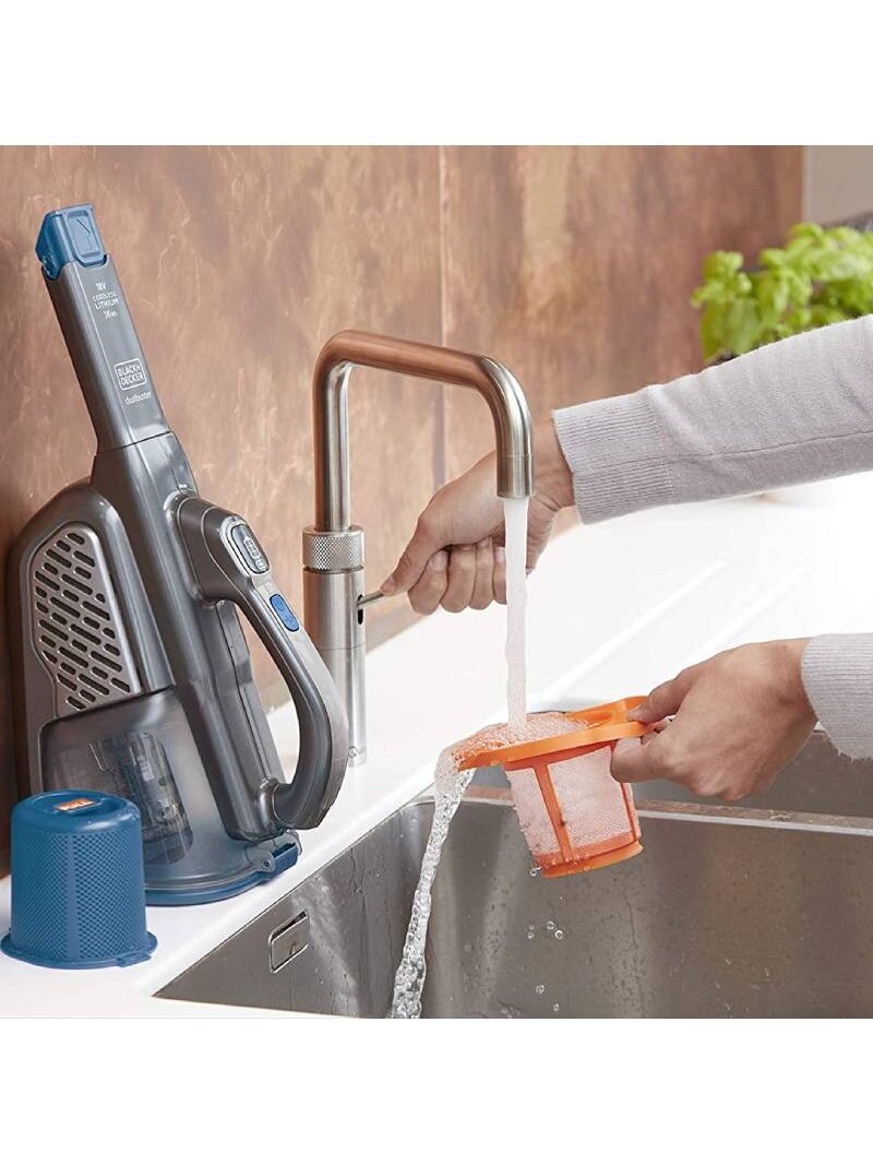 BLACK & DECKER Vacuum Cleaner | BHHV520BF-QW | Cordless operating | Handheld | 18 V | Blue/Gray 4