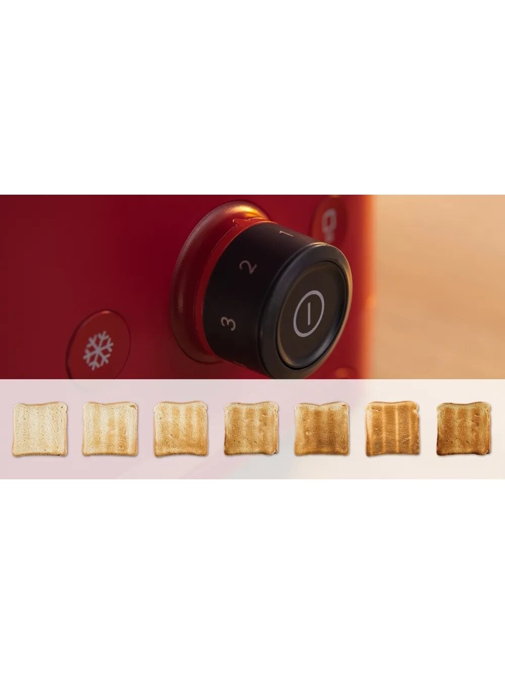 Bosch Compact Toaster | TAT3M124 MyMoment | Number of slots 2 | Housing material Plastic | Red 4