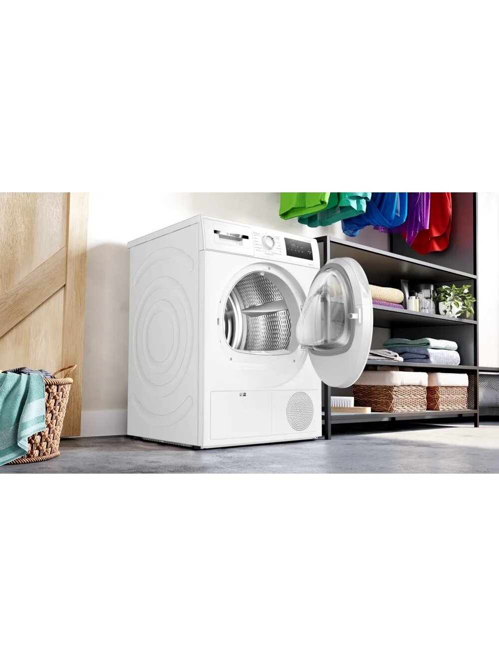 Bosch Dryer machine with heat pump | WTH85V0MSN | Energy efficiency class E | Front loading | 8 kg | LED | Depth 61 cm | White 8 Bosch Dryer machine with heat pump | WTH85V0MSN | Energy efficiency class E | Front loading | 8 kg | LED | Depth 61 cm | White 8