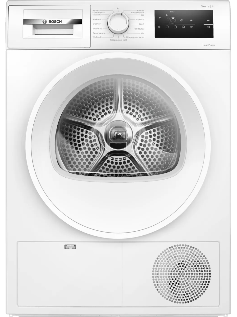 Bosch Dryer machine with heat pump | WTH85V0MSN | Energy efficiency class E | Front loading | 8 kg | LED | Depth 61 cm | White