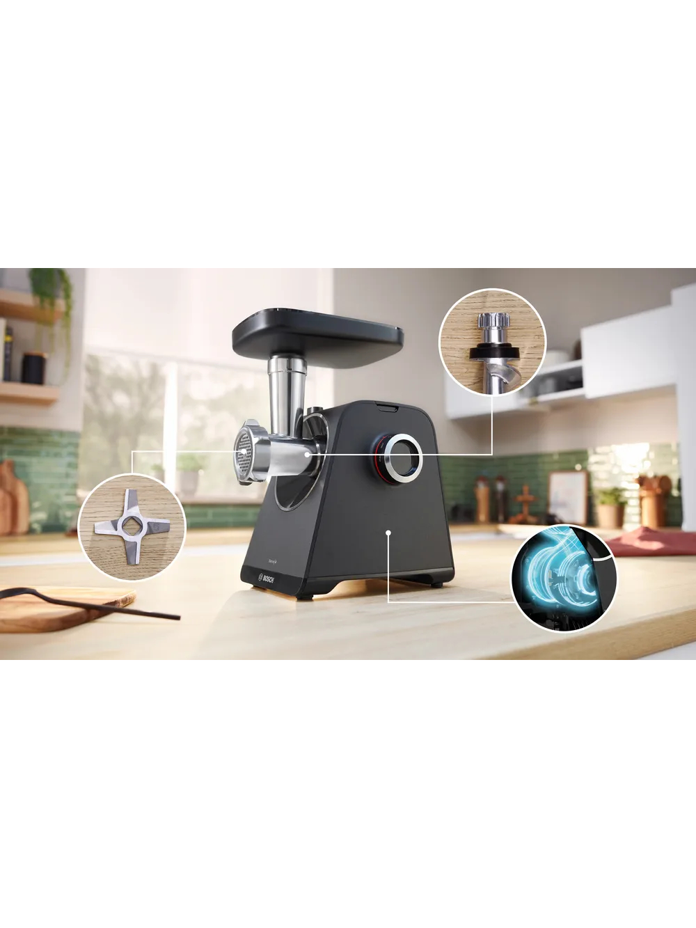 Bosch Food Mincer | MFWS430B | Black | Number of speeds 2 | Throughput (kg/min) 2.5 2 Bosch Food Mincer | MFWS430B | Black | Number of speeds 2 | Throughput (kg/min) 2.5 2
