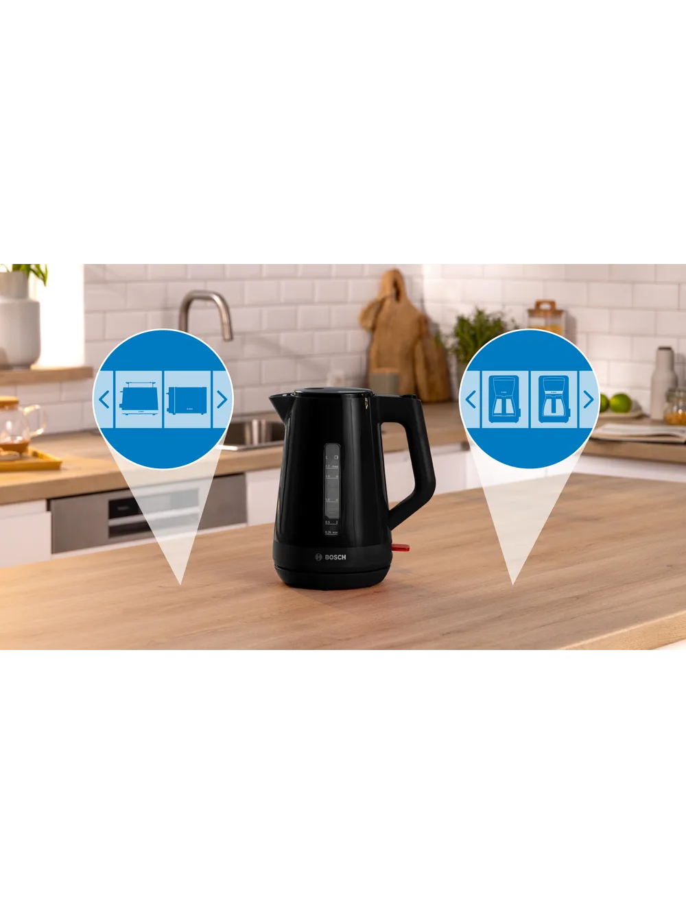 Bosch Kettle | TWK1M123 | Electric | 2400 W | 1.7 L | Plastic | 360° rotational base | Black 2