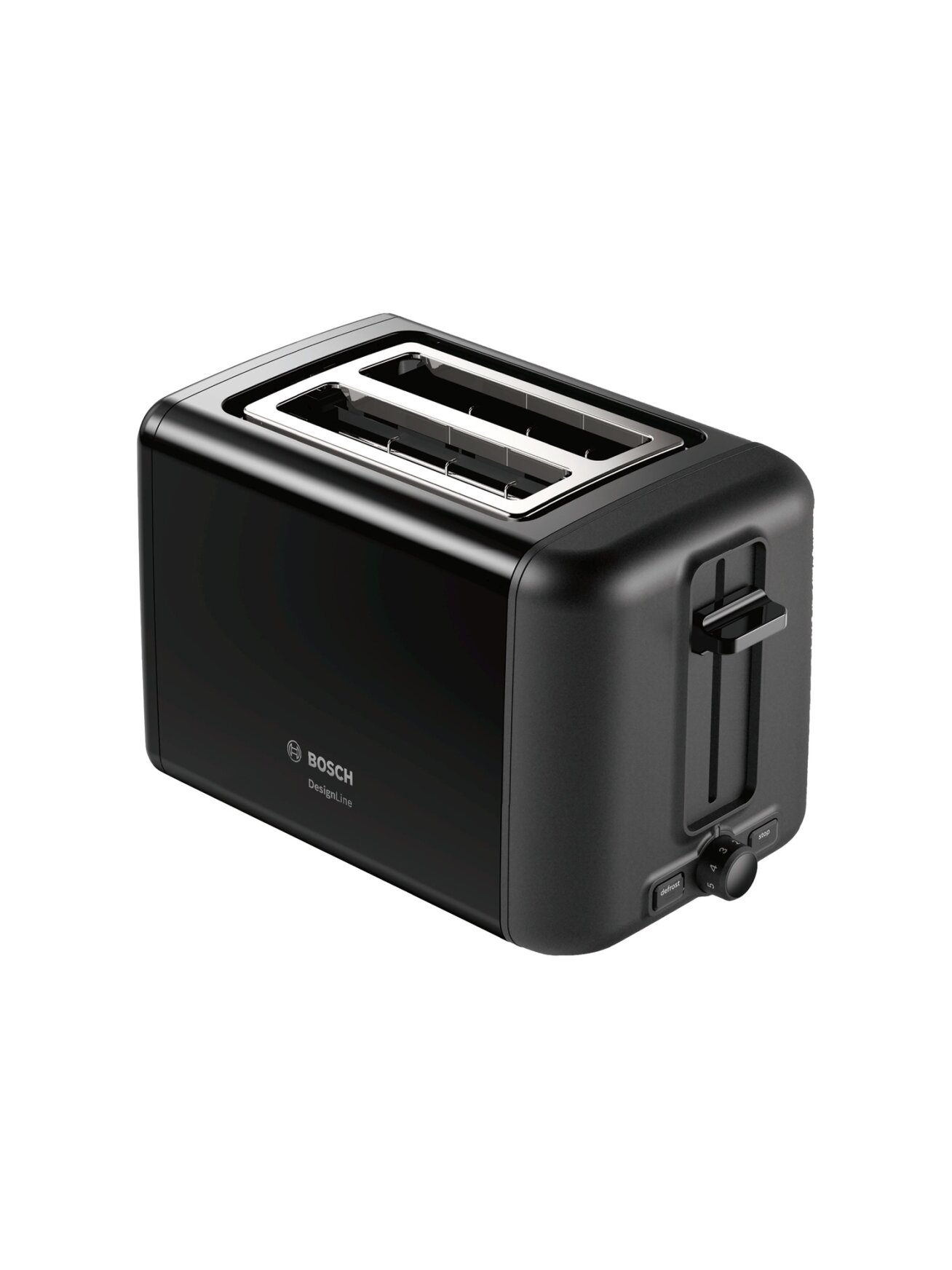 Bosch | DesignLine Toaster | TAT3P423 | Power 970 W | Number of slots 2 | Housing material Stainless steel | Black Bosch | DesignLine Toaster | TAT3P423 | Power 970 W | Number of slots 2 | Housing material Stainless steel | Black