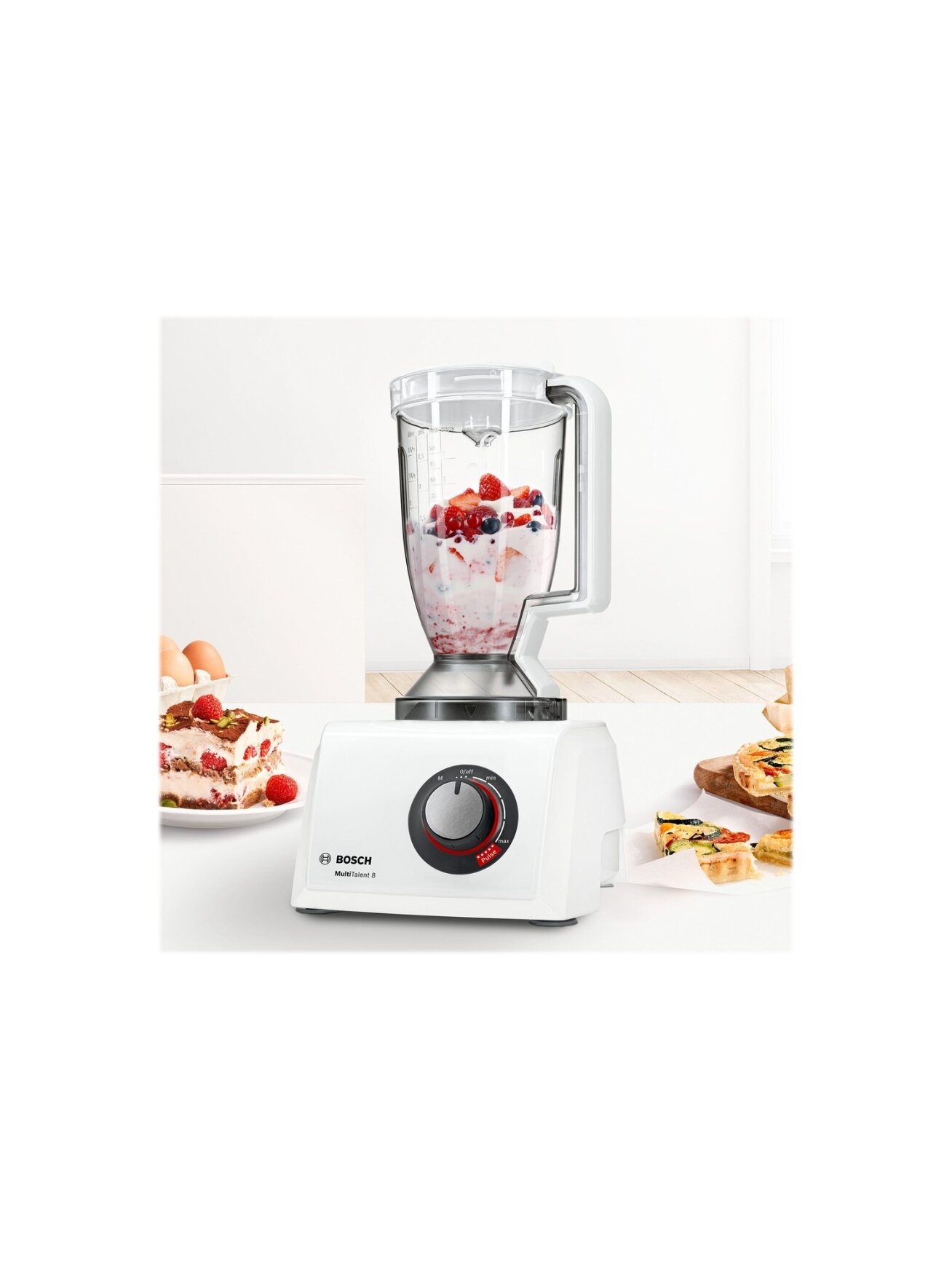 Bosch | Food Processor MultiTalent 8 | MC812W501 | 1000 W | Number of speeds 2 | Bowl capacity 3.9 L | Blender | White 4