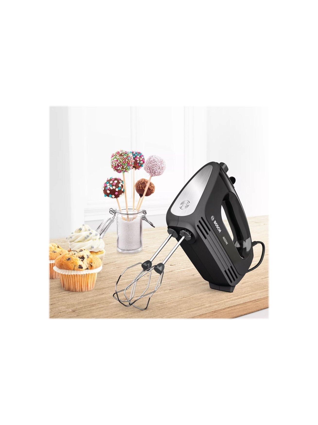 Bosch Hand Mixer | MFQ2420B CleverMixx | Hand Mixer | 400 W | Number of speeds 4 | Turbo mode | Black 4