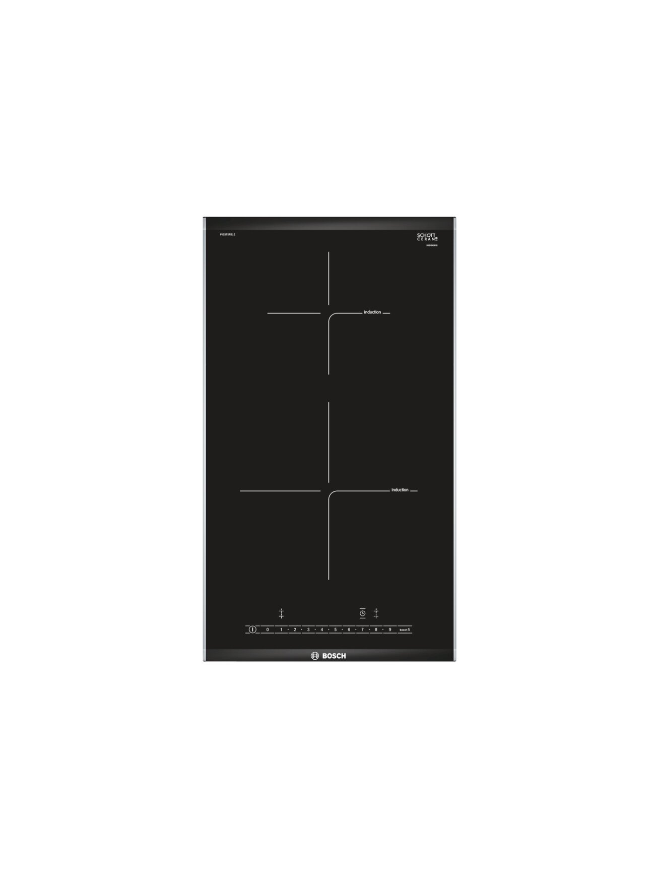 Bosch | Hob | PIB375FB1E | Induction | Number of burners/cooking zones 2 | Touch | Timer | Black 1 Bosch | Hob | PIB375FB1E | Induction | Number of burners/cooking zones 2 | Touch | Timer | Black 1
