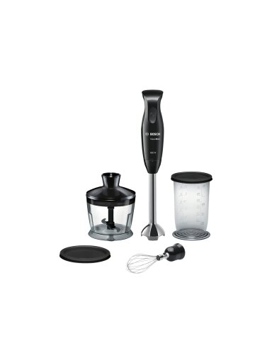 Bosch | Blender | CleverMixx MSM2650B | Hand Blender | 600 W | Number of speeds 12 | Chopper | Mini chopper | Black