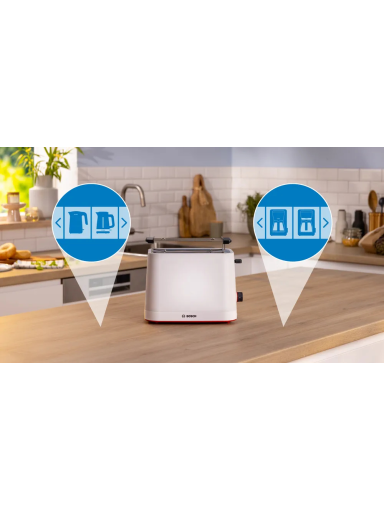 Bosch Compact Toaster | TAT3M121 MyMoment | Number of slots 2 | Housing material Plastic | White