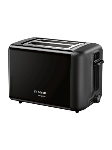 Bosch | DesignLine Toaster | TAT3P423 | Power 970 W | Number of slots 2 | Housing material Stainless steel | Black Bosch | DesignLine Toaster | TAT3P423 | Power 970 W | Number of slots 2 | Housing material Stainless steel | Black