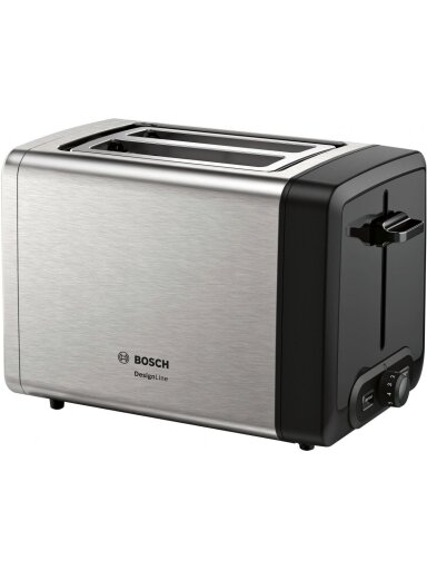 Bosch | DesignLine Toaster | TAT4P420 | Power 970 W | Number of slots 2 | Housing material Stainless Steel | Stainless steel/Black Bosch | DesignLine Toaster | TAT4P420 | Power 970 W | Number of slots 2 | Housing material Stainless Steel | Stainless steel/Black