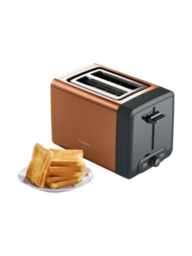 Bosch | DesignLine Toaster | TAT4P429 | Power 970 W | Number of slots 2 | Housing material Stainless Steel | Copper/Black Bosch | DesignLine Toaster | TAT4P429 | Power 970 W | Number of slots 2 | Housing material Stainless Steel | Copper/Black