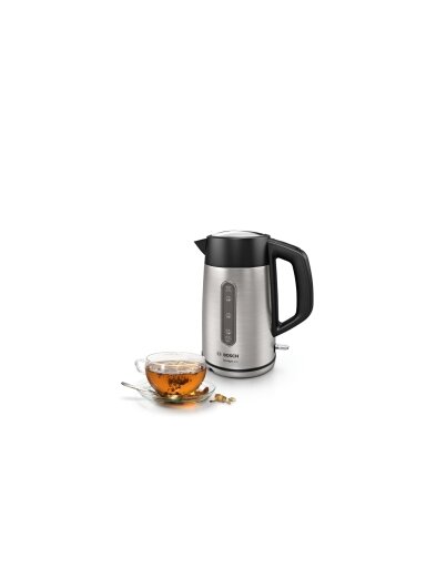 Bosch | Kettle | DesignLine TWK4P440 | Electric | 2400 W | 1.7 L | Stainless steel | 360° rotational base | Stainless steel/Black