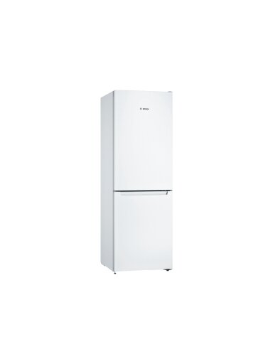 Bosch | Serie 2 Refrigerator | KGN33NWEB | Energy efficiency class E | Free standing | Combi | Height 176 cm | No Frost system | Fridge net capacity 193 L | Freezer net capacity 89 L | 42 dB | White