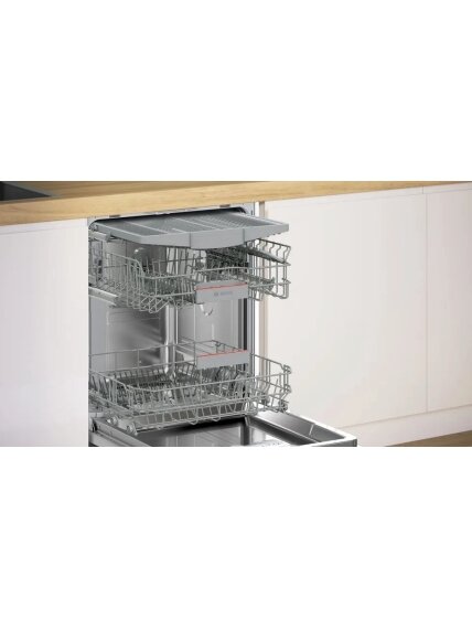 Bosch Dishwasher | SMV4EMX71S | Built-in | Width 60 cm | Number of place settings 14 | Number of programs 6 | Energy efficiency class B | Display | AquaStop function | White 3