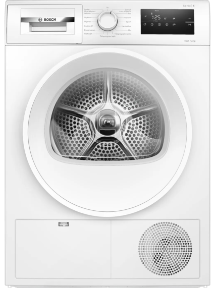 Bosch Dryer machine with heat pump | WTH85V0MSN | Energy efficiency class E | Front loading | 8 kg | LED | Depth 61 cm | White Bosch Dryer machine with heat pump | WTH85V0MSN | Energy efficiency class E | Front loading | 8 kg | LED | Depth 61 cm | White