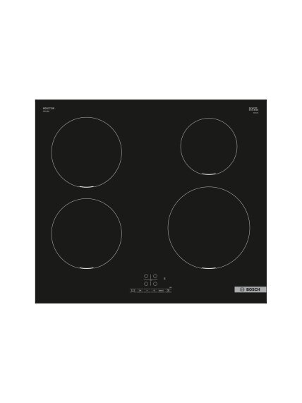 Bosch Hob | PIE611BB5E | Induction | Number of burners/cooking zones 4 | Touch | Timer | Black | Display