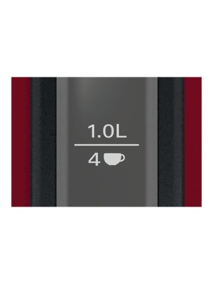 Bosch | Kettle | DesignLine TWK3P424 | Electric | 2400 W | 1.7 L | Stainless steel | 360° rotational base | Red 3