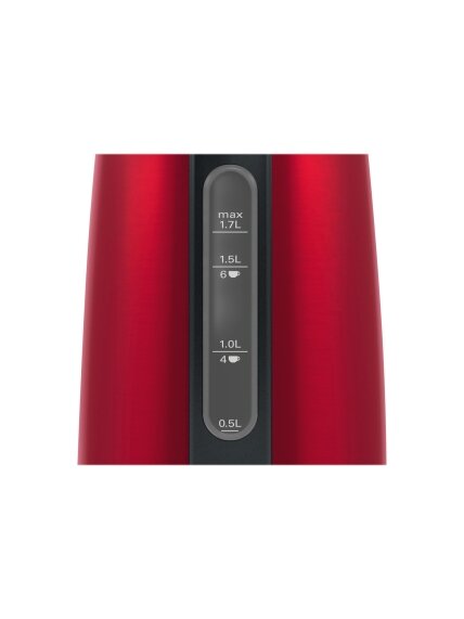 Bosch | Kettle | DesignLine TWK3P424 | Electric | 2400 W | 1.7 L | Stainless steel | 360° rotational base | Red 4