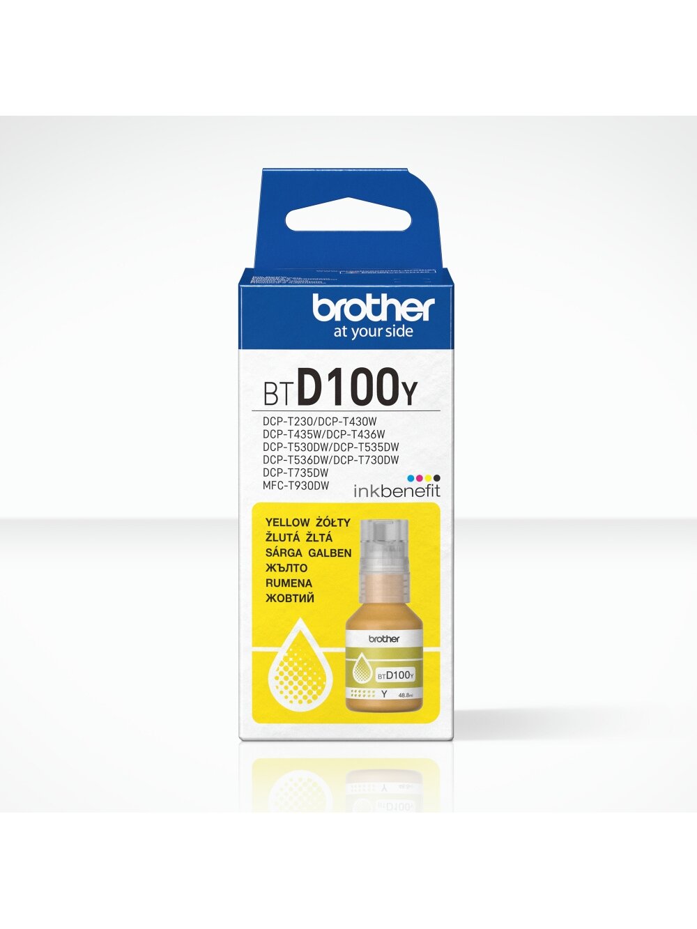 Brother BTD100Y | Ink Bottle | Yellow 2