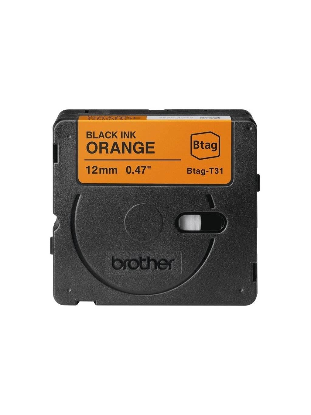 Brother BTAG-T31 | Black on Orange | Btag 1