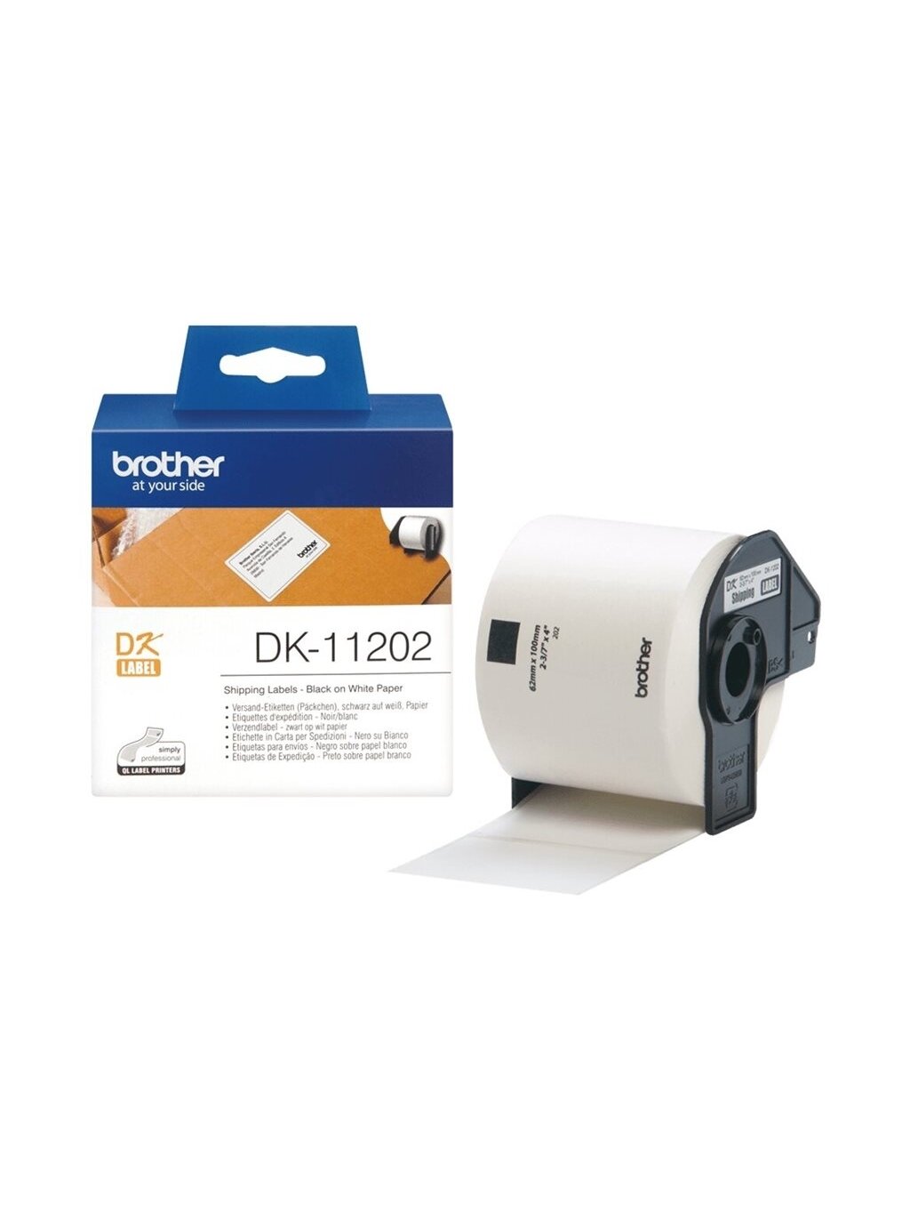 Brother | DK-11202 Shipping Labels | White | DK | 62mm x 100mm 1 Brother | DK-11202 Shipping Labels | White | DK | 62mm x 100mm 1