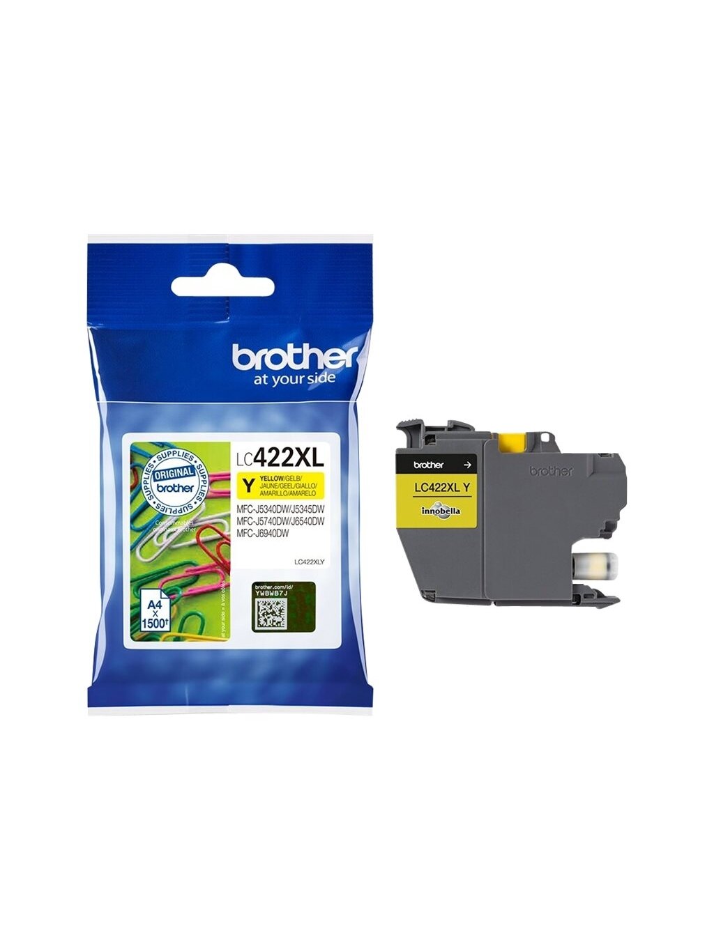 Brother LC422XLY | Ink Cartridge | Yellow 2 Brother LC422XLY | Ink Cartridge | Yellow 2