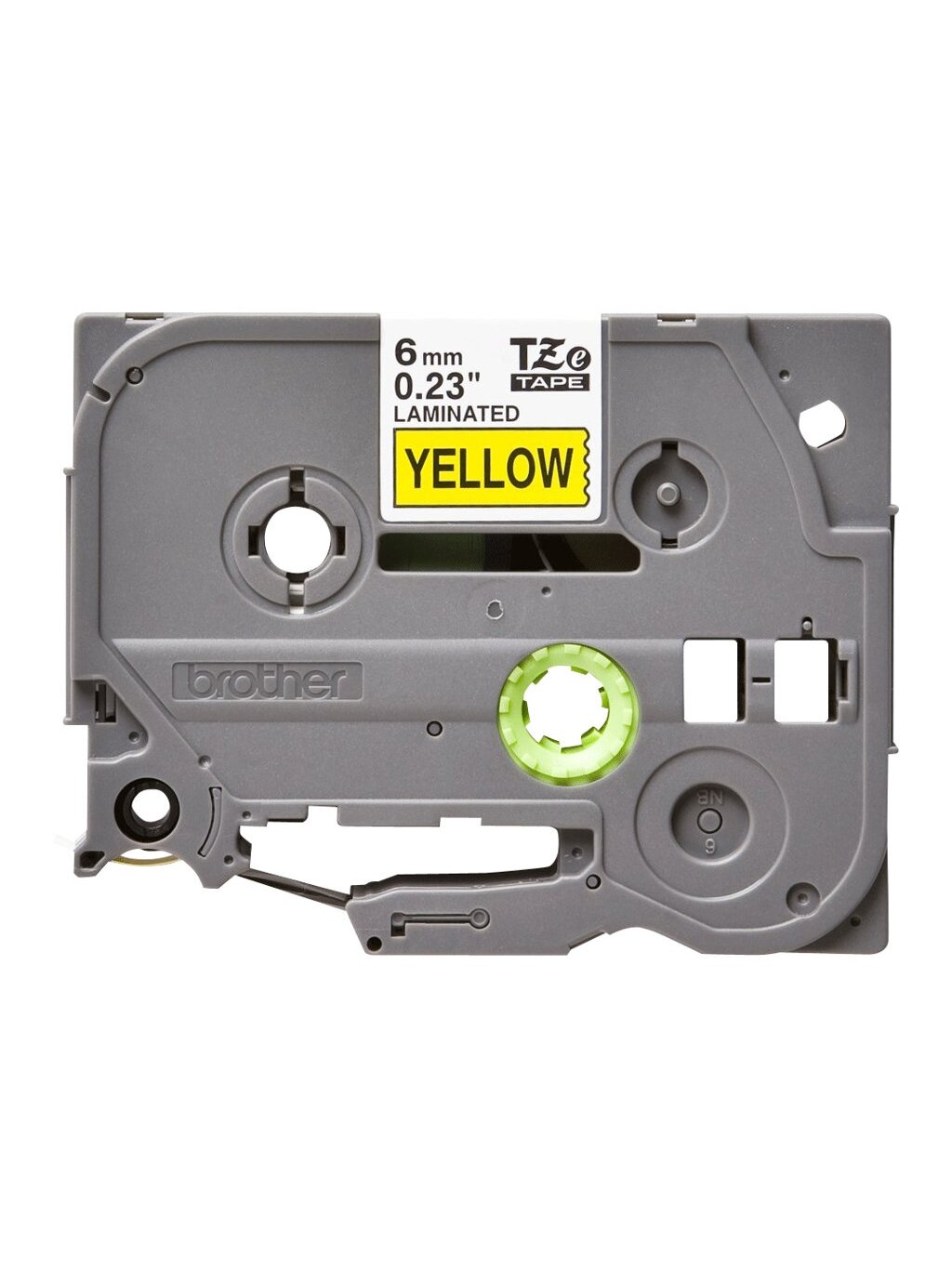 Brother | TZe-611 Laminated Tape | Black on Yellow | TZe | 8 m | 6 cm 1