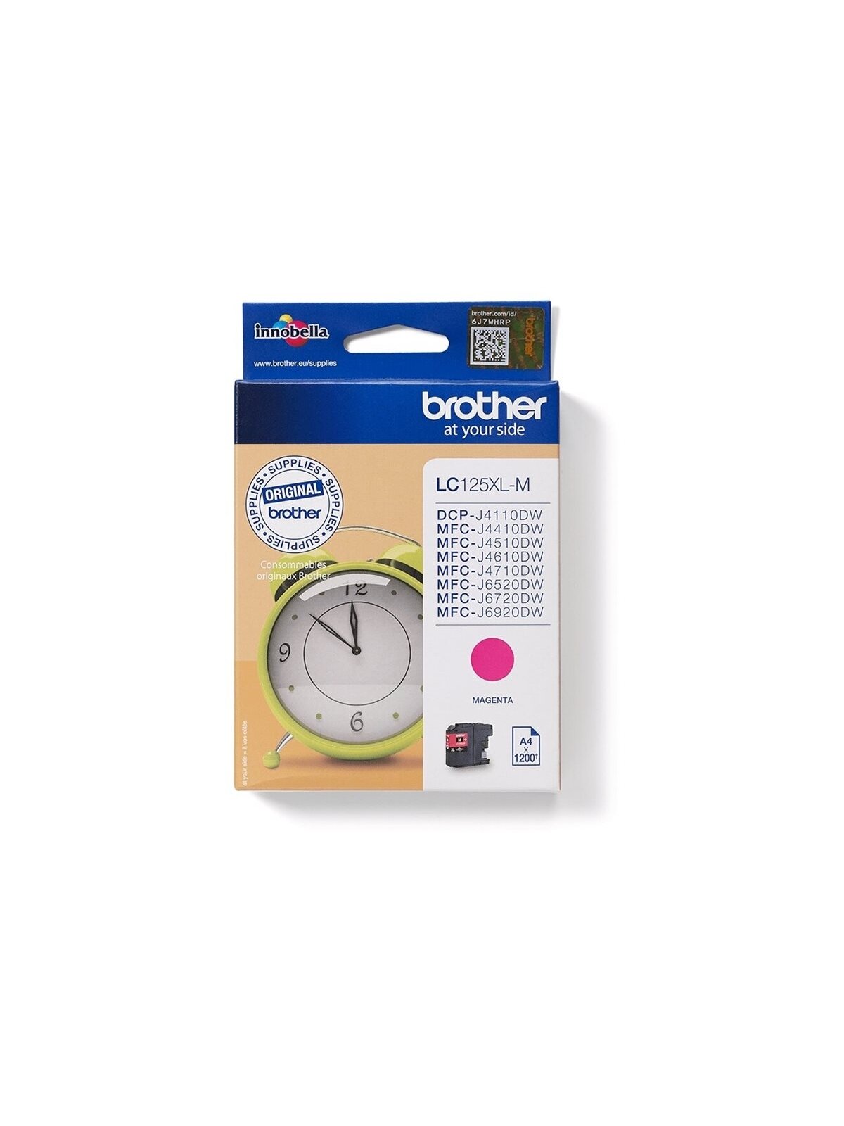 Brother LC125XLM | Ink Cartridge | Magenta 1 Brother LC125XLM | Ink Cartridge | Magenta 1