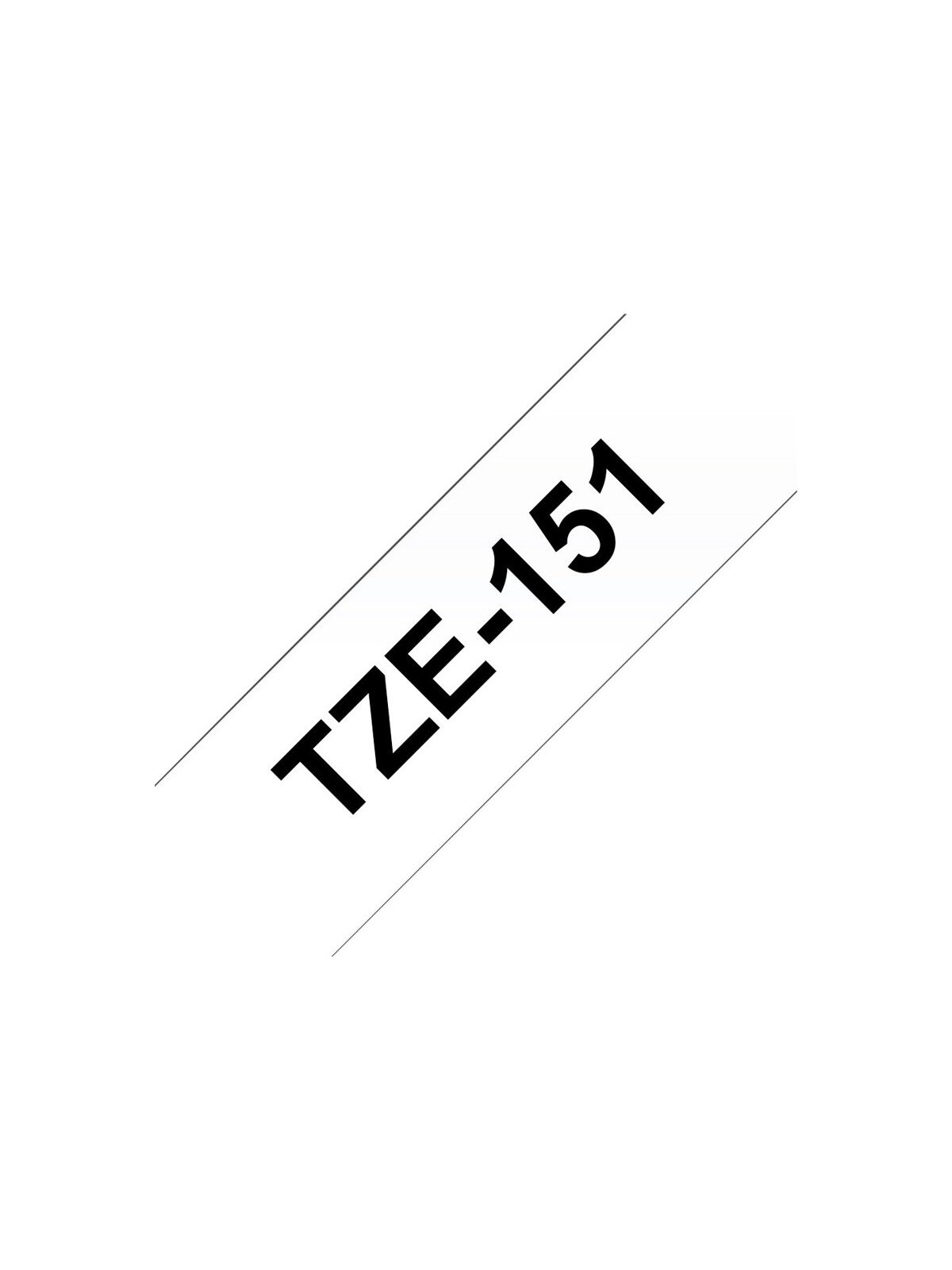 Brother | TZE-151 Laminated Tape | Black on Clear | TZe | 8 m | 2.4 cm 2 Brother | TZE-151 Laminated Tape | Black on Clear | TZe | 8 m | 2.4 cm 2