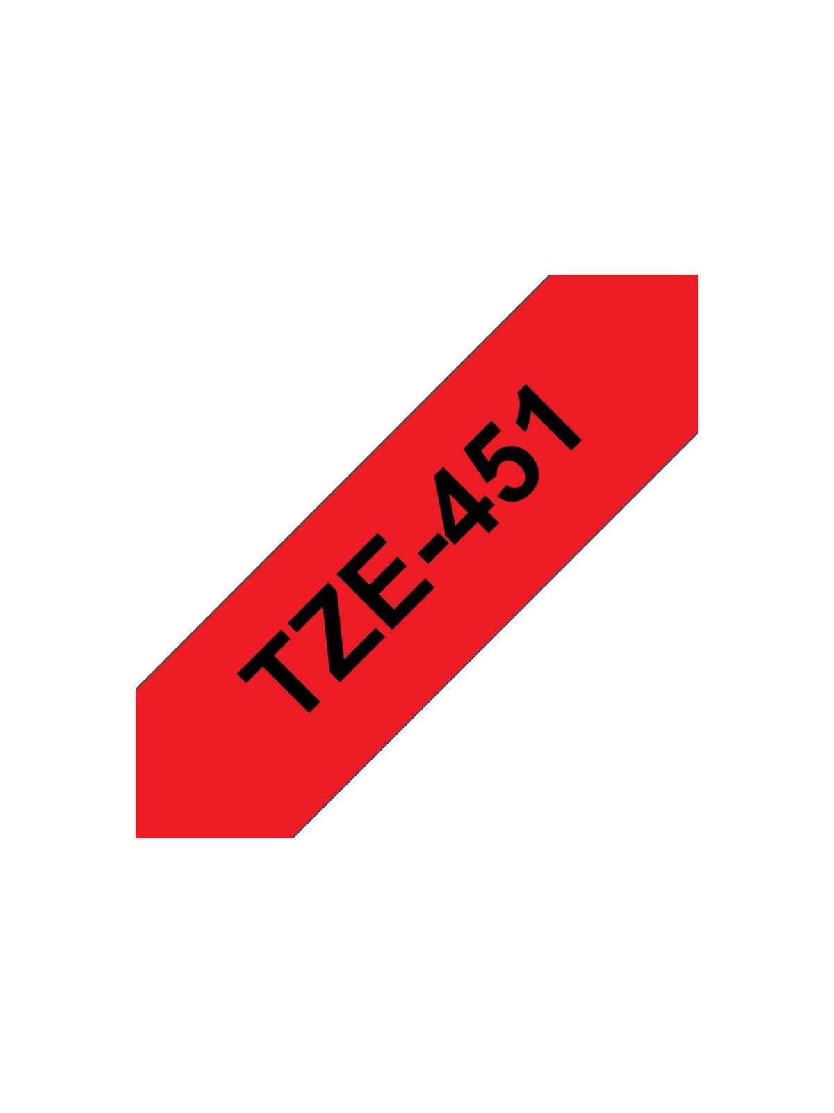 Brother | TZe-451 Laminated Tape | Black On Red | TZe | 8 m | 2.4 cm 3