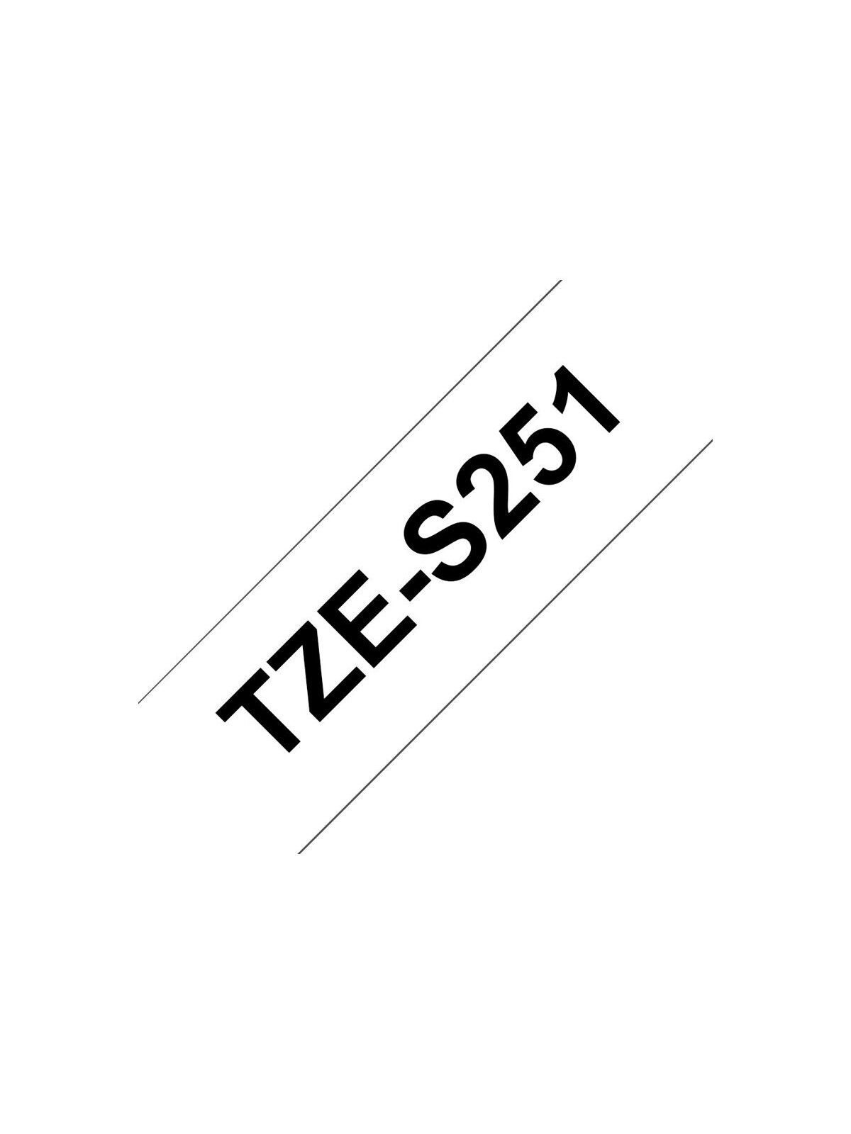 Brother | TZe-S251 Strong Adhesive Laminated Tape | Black on White | TZe | 8 m | 2.4 cm 4