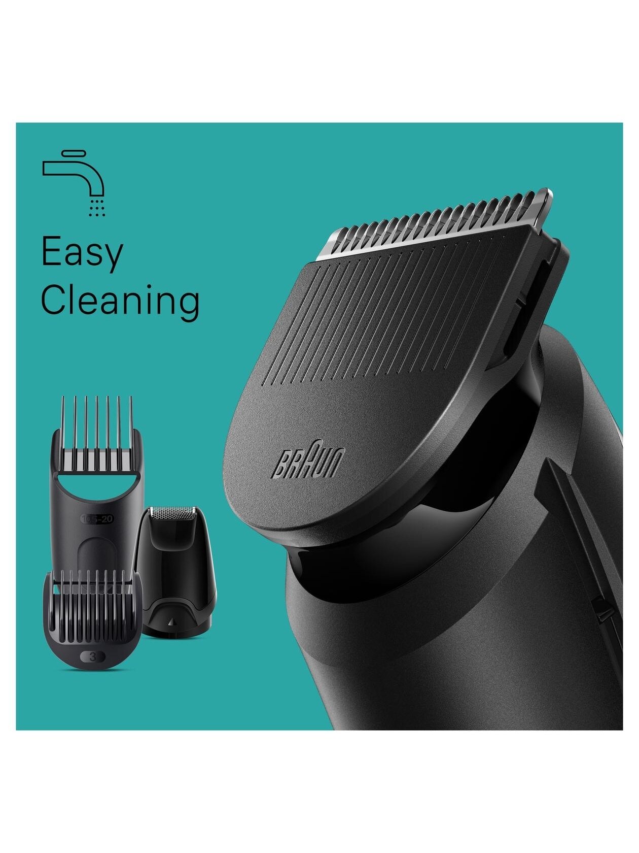 Braun Trimmer | 6-in-1 Style Kit 3 MGK3410 | Cordless | Number of length steps 13 | Black 4 Braun Trimmer | 6-in-1 Style Kit 3 MGK3410 | Cordless | Number of length steps 13 | Black 4