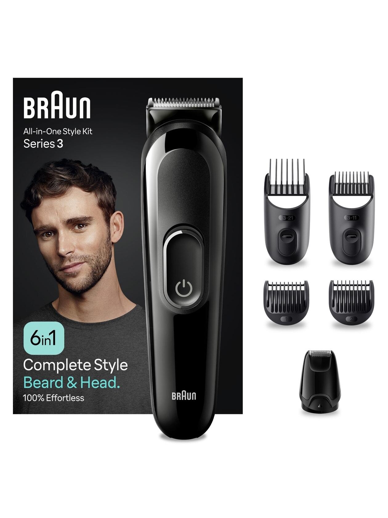 Braun Trimmer | 6-in-1 Style Kit 3 MGK3410 | Cordless | Number of length steps 13 | Black 5 Braun Trimmer | 6-in-1 Style Kit 3 MGK3410 | Cordless | Number of length steps 13 | Black 5