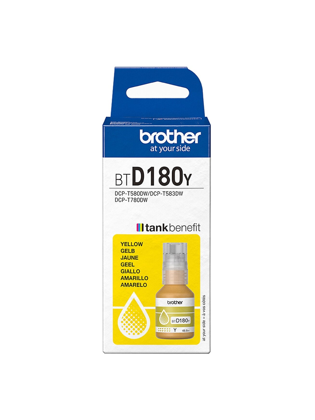 Brother BTD180Y | Ink refill | Yellow Brother BTD180Y | Ink refill | Yellow