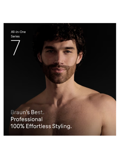 Braun 13in1 Grooming Kit | All-in-One Series 7 AIO7560 | Cordless | Number of length steps 14 | Black/Grey
