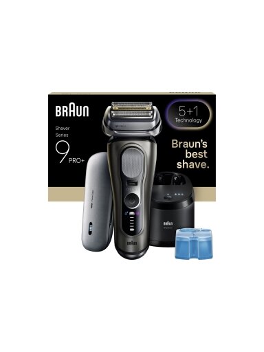 Braun 9675cc Series 9 PRO+ Clean&Charge Shaver, Grey