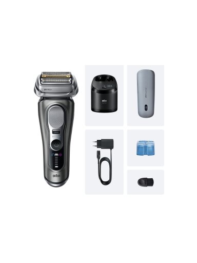 Braun 9675cc Series 9 PRO+ Clean&Charge Shaver, Grey