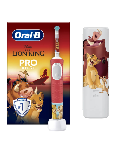 Braun | Electric Toothbrush | Vitality PRO Kids 3+ Lion King | Rechargeable | For children | Number of brush heads included 1 | Number of teeth brushing modes 2