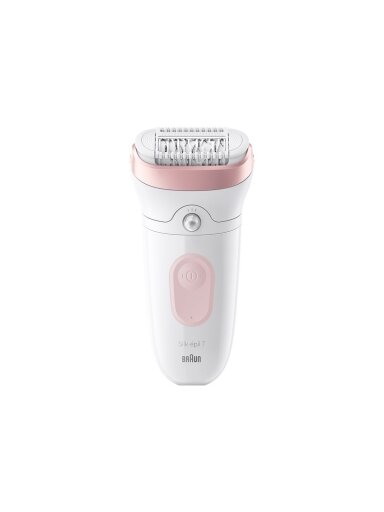 Braun | Epilator | Silk-épil Series 7 7-060 | Operating time (max) 40 min | Number of power levels 1 | Wet & Dry | White/Pink