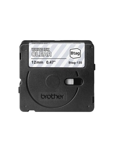 Brother BTAG-135 | White on Clear | Btag Brother BTAG-135 | White on Clear | Btag