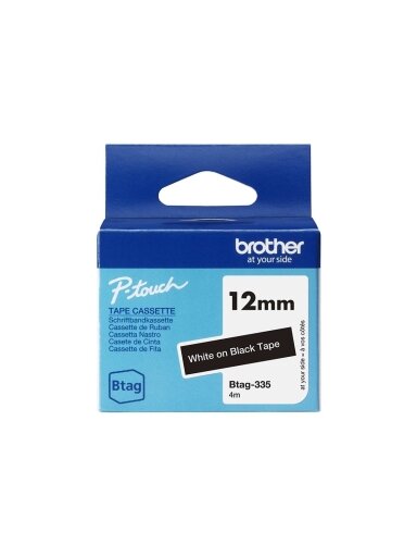 Brother BTAG-335 | White on Black | Btag Brother BTAG-335 | White on Black | Btag
