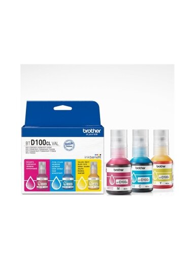 Brother BTD100CLVAL | Multipack Ink Bottles | Magenta, Cyan, Yellow Brother BTD100CLVAL | Multipack Ink Bottles | Magenta, Cyan, Yellow
