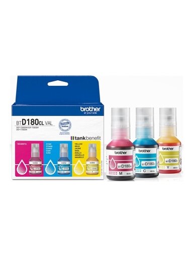 Brother BTD180CL | Ink refill | Yellow, Cyan, Magenta Brother BTD180CL | Ink refill | Yellow, Cyan, Magenta