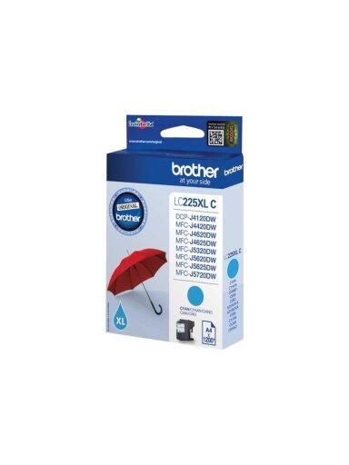 Brother LC-225XLC | Ink Cartridge | Cyan Brother LC-225XLC | Ink Cartridge | Cyan