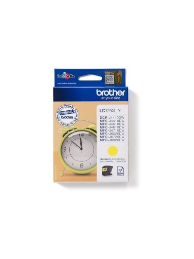 Brother LC125XLY | Ink Cartridge | Yellow Brother LC125XLY | Ink Cartridge | Yellow
