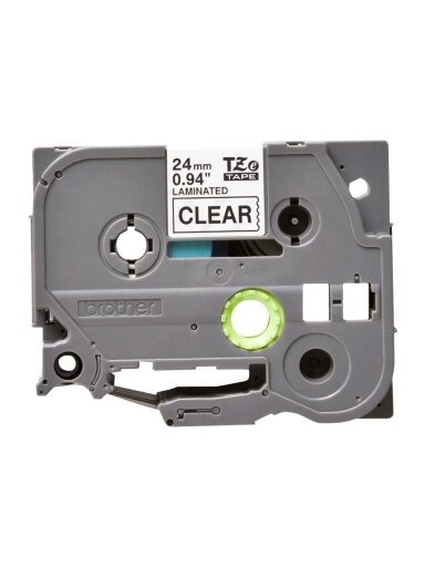 Brother | TZE-151 Laminated Tape | Black on Clear | TZe | 8 m | 2.4 cm