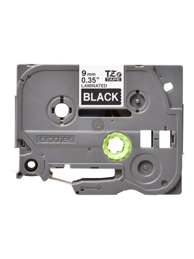 Brother | TZe-325 Laminated Tape | White on Black | TZe | 8 m | 9 cm