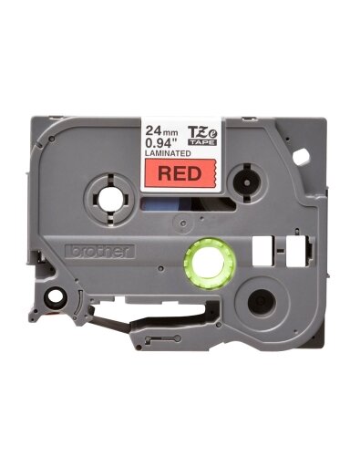 Brother | TZe-451 Laminated Tape | Black On Red | TZe | 8 m | 2.4 cm