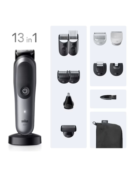 Braun 13in1 Grooming Kit | All-in-One Series 7 AIO7560 | Cordless | Number of length steps 14 | Black/Grey 5 Braun 13in1 Grooming Kit | All-in-One Series 7 AIO7560 | Cordless | Number of length steps 14 | Black/Grey 5