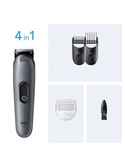 Braun 4-in-1 Grooming Kit | All-in-One Series 3 AIO3500 | Cordless | Number of length steps 14 | Black 3